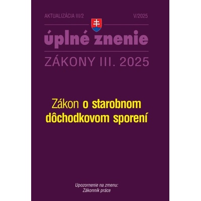 Aktualizácia III/2 / 2205 - Dôchodky