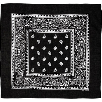 MFH Шал, черно и бяло, приблизително 55 x 55 cm, памук (16403A)