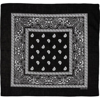 MFH Шал, черно и бяло, приблизително 55 x 55 cm, памук (16403A)