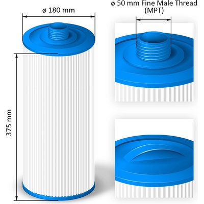 Crystalline Pool Spa Filter Filtrační kartuše SC826