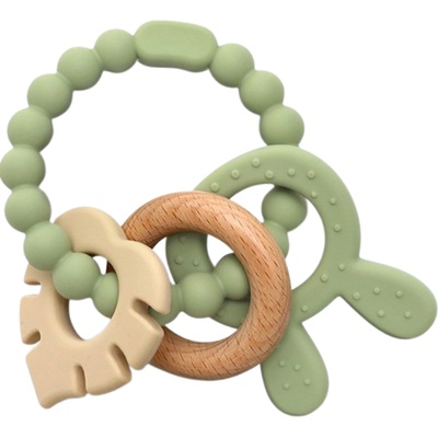 Lorelli Силиконова гризалка с бук Lorelli Premium - Зайче, Fresh Green (10210850004)