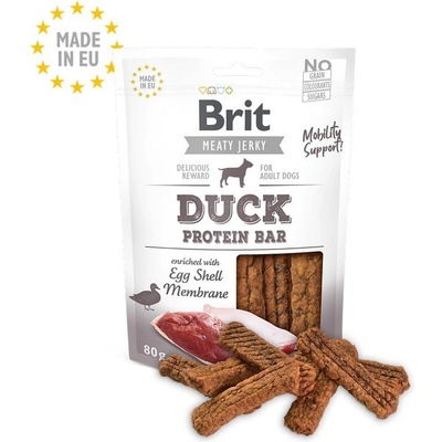 Brit maškrty Jerky Duck Protein Bar 80 g