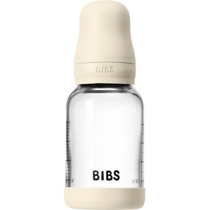 BIBS Baby Glass Bottle Silicone шише против колики със силиконова приставка за пиене Ivory - notino - 33,05 лв