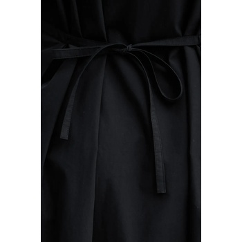 Max Mara Памучна рокля Weekend Max Mara в черно среднодълга разкроена 2515221052600 (2515221052600)