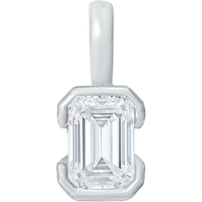 Eppi prívesok zo striebra s lab-grown emeraldom Lias P49286