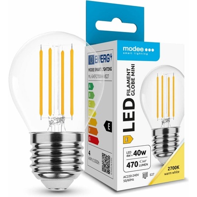 Modee LED žiarovka Filament Globe Mini G45 4W E27 430lm teplá biela ML-G45F2700K4WE27