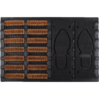 ESSCHERT DESIGN BEST FOR BOOTS s kokosovým vláknem a místem pro boty černá s přírodní 60 x 40 cm