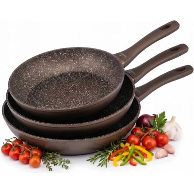 Sada panvíc Valdinox Aurum – panvice na indukciu, plyn, s nepriľnavým povrchom, 20/24/28 cm