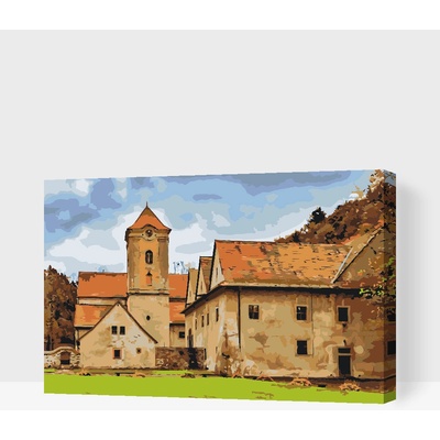 Vymalujsisam.cz Malování podle čísel Červený klášter Slovensko Velikost 40 x 60 cm Rámování Na kartonové desce