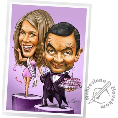 VIKTORIO Karikaturista na svadbu, oslavu, ples, firemný event 4 hodiny Rozmer: A3 (29,7x42cm)