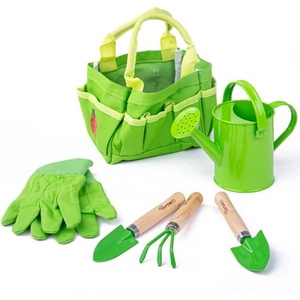Bigjigs Toys Градински комплект инструменти в зелена платнена чанта (BJ279)