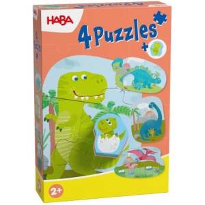 HABA Пъзел за най-малките Динозаври 4 бр (2012186002)
