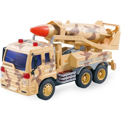 Lamps Vojenské auto s raketou 22 x 9 x 13 cm khaki