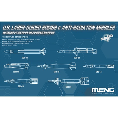 Meng U.S. Laser-Guided Bombs & Anti-Radiation Missiles 1:48