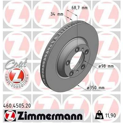 Brzdový kotúč ZIMMERMANN 460.4505.20
