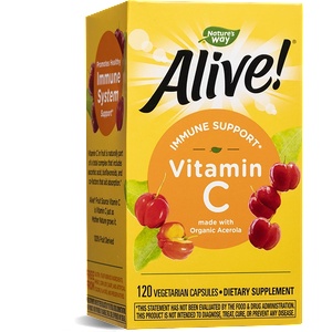 Alive Alive! Vitamin C / Алайв! Витамин С (oт ацерола органик), 120 капсули Nature’s Way (15142)