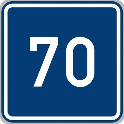 Dopravní značka IP5 Doporučená rychlost Rychlost: 50km/h