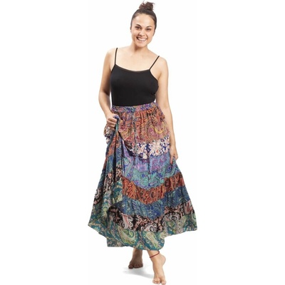 Volánová sukně v etno stylu multicolor XL.
