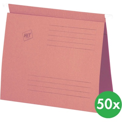HIT Office Závěsné desky s rychlovazačem A4 růžové 50 ks