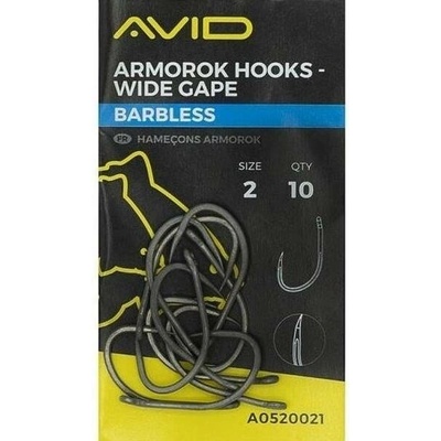 Avid Carp Armorok Hooks Wide Gape Barbed vel.8 10 ks