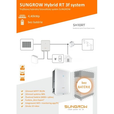 Sungrow hybridná FVE RT 4,40 kWp bez batérie