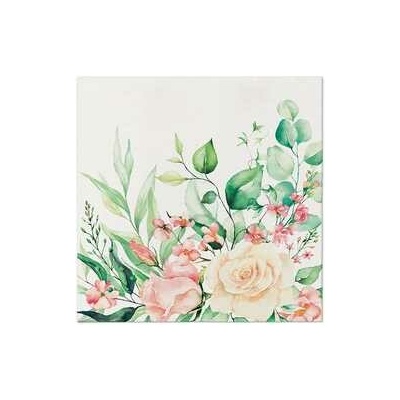PAW AIRLAID Obrúsky Floral moments 50 ks 40x40cm