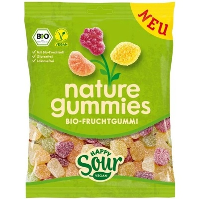 Nature gummies Ovocné gumové bonbony Happy kyselé 120 g