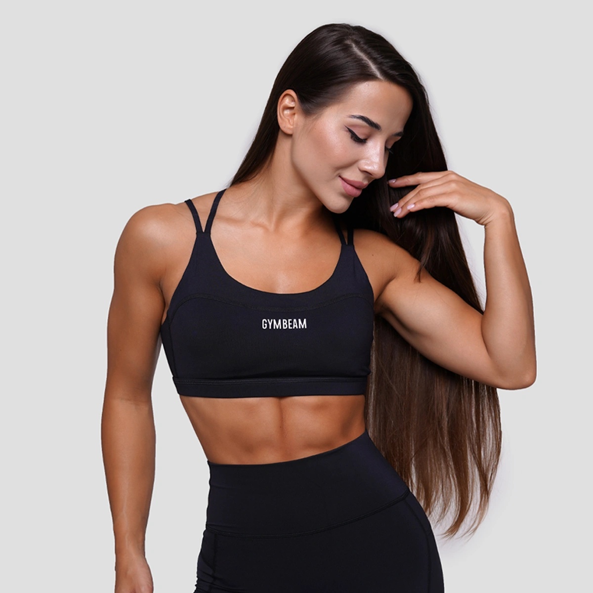 GymBeam Спортен сутиен FIT Black M