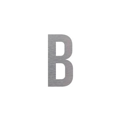 Označení budov - písmeno - B, hliníková tabulka, výška 150 mm