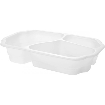 DUNI Tácka taway bio biela 3-dielna 250 × 159x48 mm