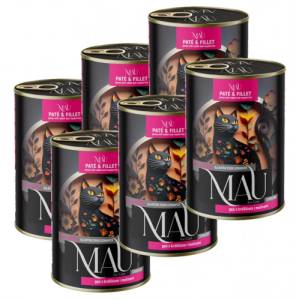 Dolina Noteci MAU Paté & Fillet CAT - консерва за пораснали котки с гъска със заек и малини 6 бр x 400 гр - Полша 11868404