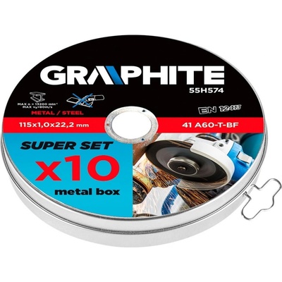 Graphite Řezný kotouč kazeta 115 mm 55H574 10 ks