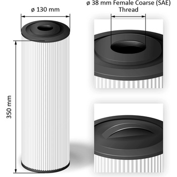 Crystalline Pool Spa Filter Filtrační kartuše SC843