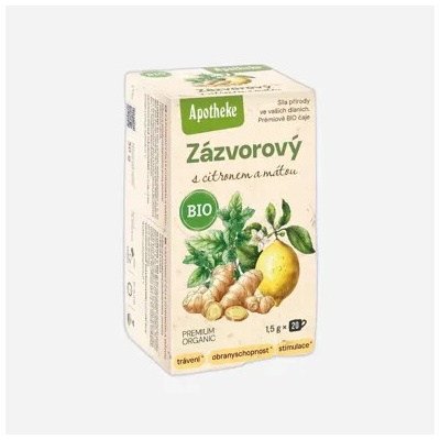 Apotheke BIO Selection Zázvorový čaj s citrónom a mätou 20 x 1,5 g