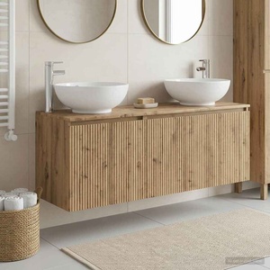 vidaXL Комплект шкафове за баня 3 бр. Дъб артизан 49, 5 x 44, 5 x 65 см (3405696)