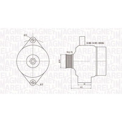 Alternátor MAGNETI MARELLI 063731952010