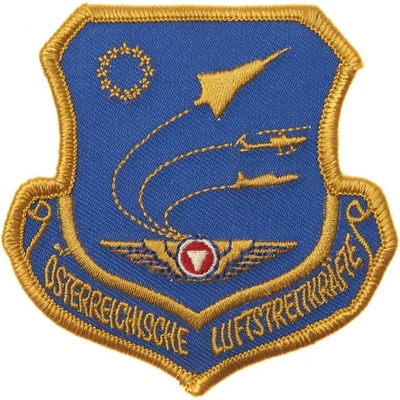 Nášivka textilná 101 Inc Austrian Air Force - modrá-žltá