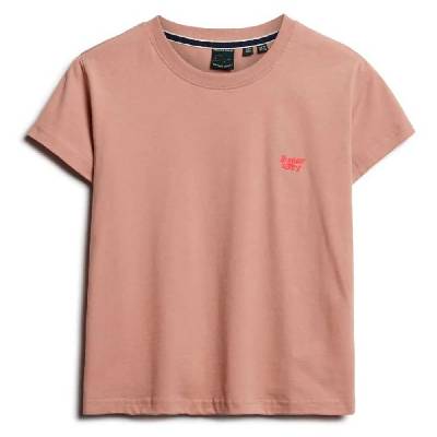Тениска Superdry Essential Logo Fitted short sleeve T-shirt - Pink (Ash Rose)