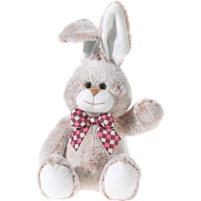 HEUNEC - Бежово зайче с карирана панделка, 30 см 830172-3