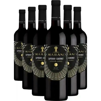 Marani SAPERAVI CABERNET červené suché víno 13,5% 6 x 0,75 l (holá lahev)