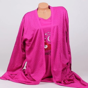 Image 1 of Комплект за бременни - халат и нощница в тъмнолилаво