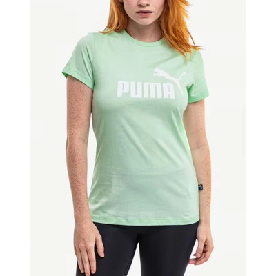 PUMA Essentials Logo Tee Garnet Green