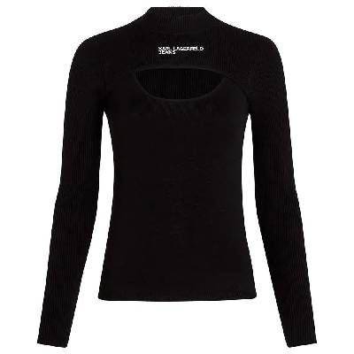 Блуза Karl lagerfeld jeans A4W18013 high neck sweater - Black (Black)