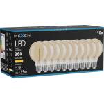 Mexen Vintis 10x LED спирална нажежаема жичка E27, G80, 4W, Топла - 2700K, 360 lm, кехлибар (L165-E27-0427-50x10)