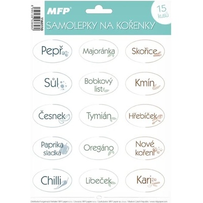 Samolepky na kořenky 16 2x23cm koření