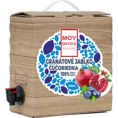 Moy 100% šťava Granátové jablko Čučoriedka Lesná 3 l