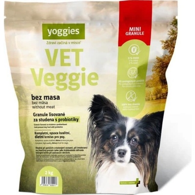 Yoggies MINI VET Veggie bez mäsa lisované za studena s probiotikami 5 kg