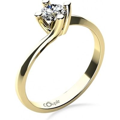 Couple prsten Sivan žluté zlato s výrazným zirkonem 585 68 1 4071.0Z00.0.50.001