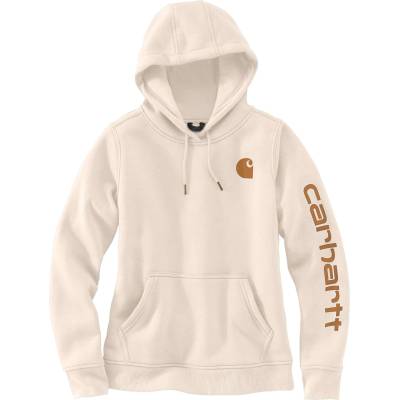 Carhartt WIP Дамски суичър Carhartt Women's Clarksburg Logo Sleeve Sweatshirt Hoodie - Malt / Carhartt Brown - размер XS (117-1679-0411)