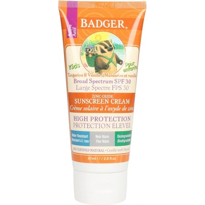 Badger Baby krém na opalování mandarinka/vanilka SPF30 87 ml